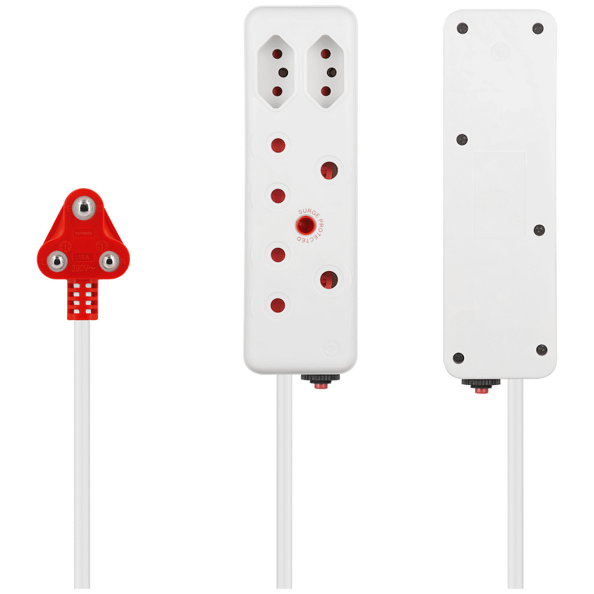 Ellies 4 Way Surge Extension Lead -3M - WT - Image 3