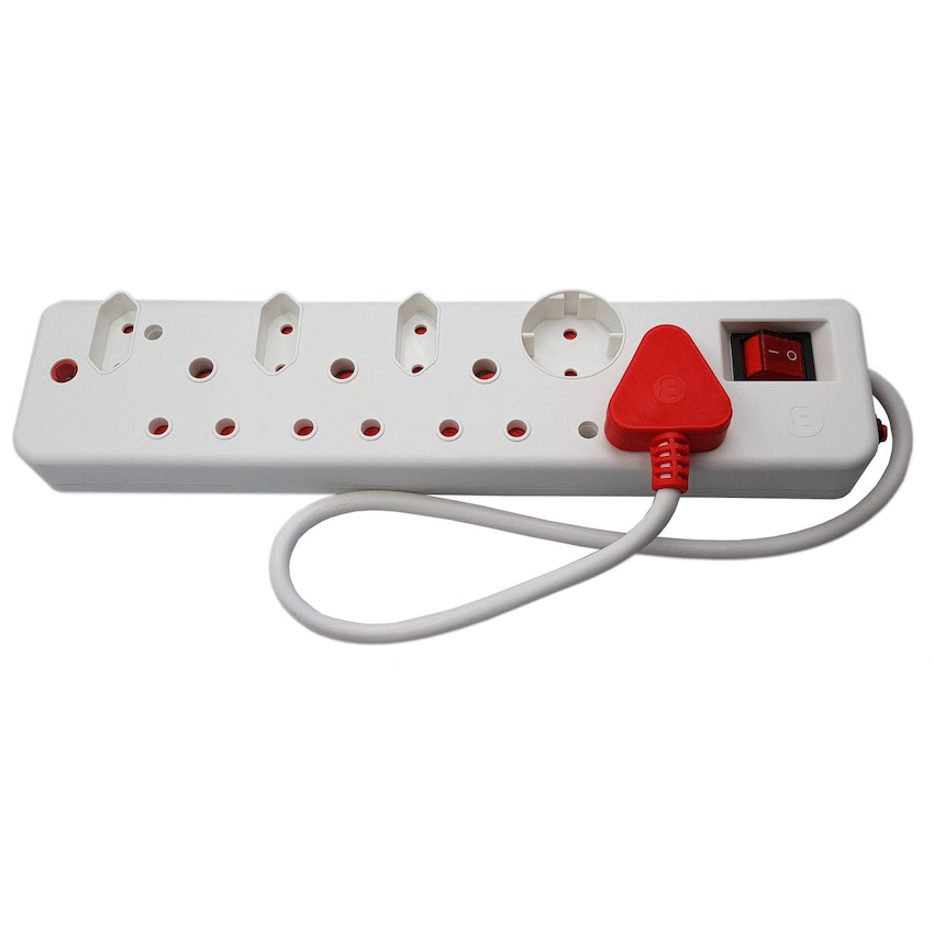Ellies 8-Way Surge Multiplug 0.5m - WT - Image 3