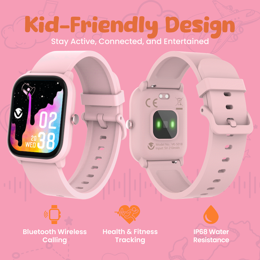 Volkano Vivo - Kids Smartwatch - Pastel Pink - Image 3