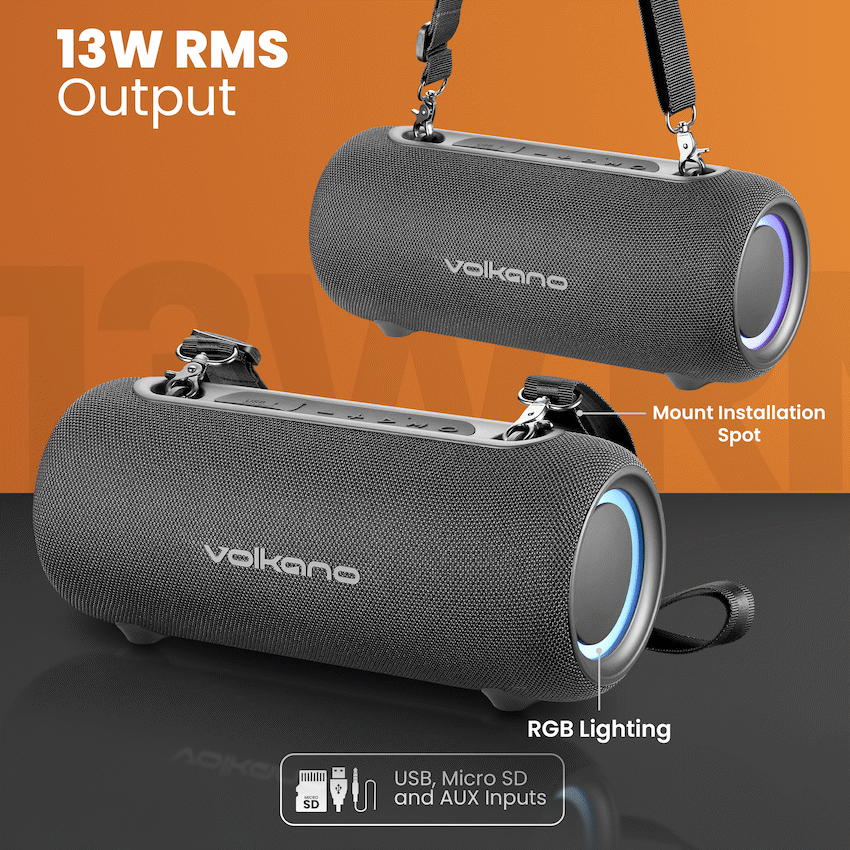Volkano Mamba 2.0 Series Bluetooth Speaker - Black - Image 3