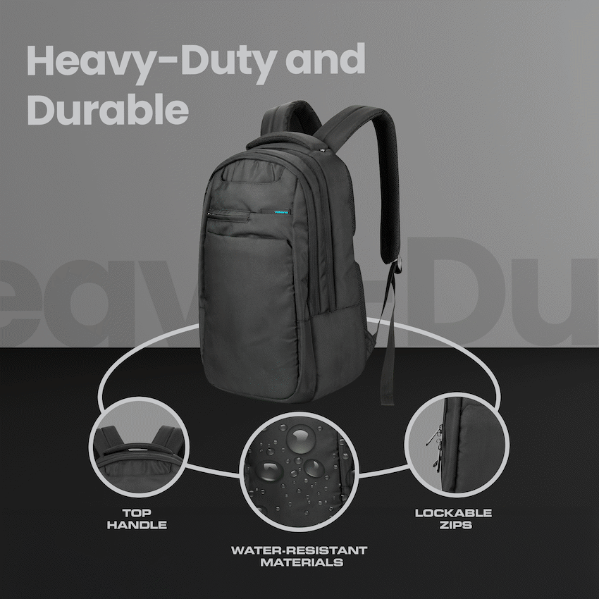Volkano Suave 15.6" Laptop Backpack - Black/Turquoise - Image 4