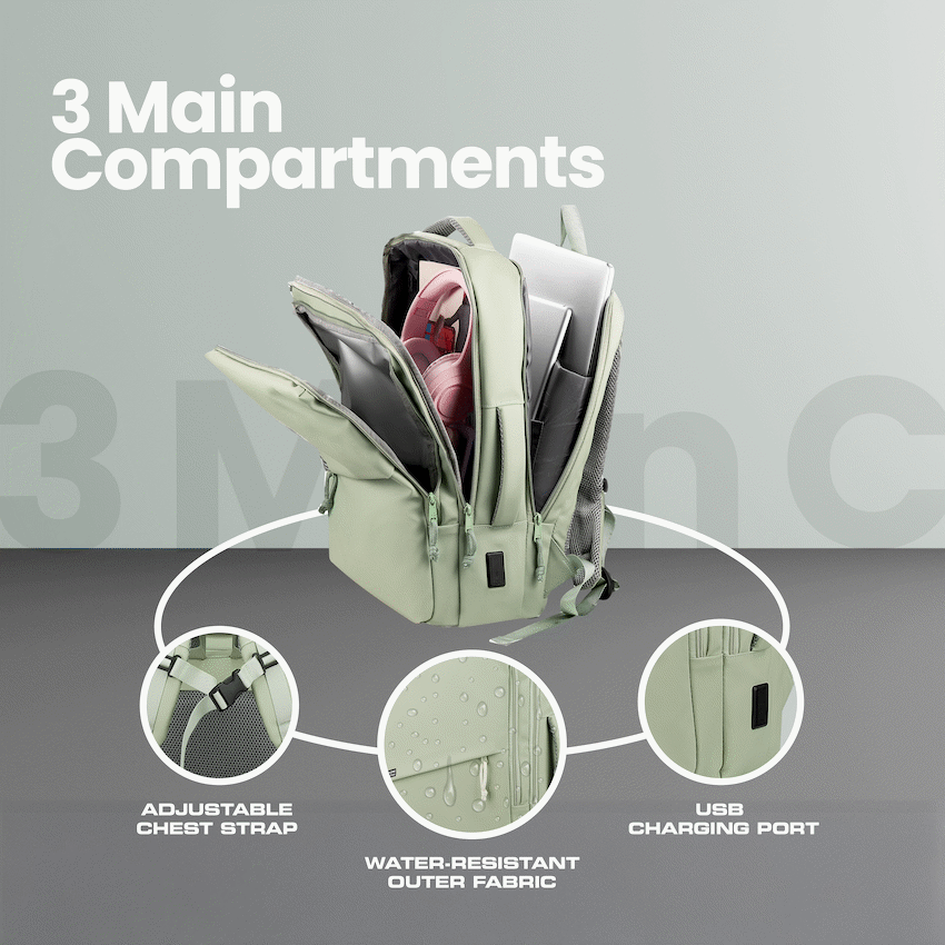Volkano Under-Seat Traveller Backpack Mint - Image 4