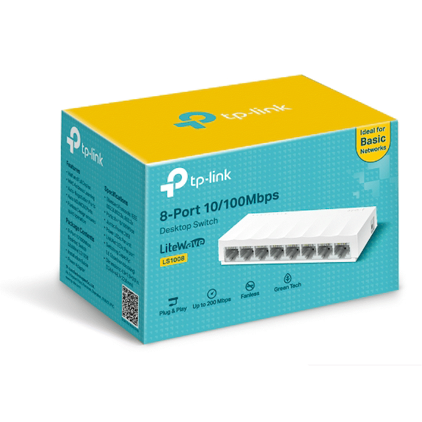 TP-Link LS1008 8-Port 10/100Mbps Desktop Switch - Image 4