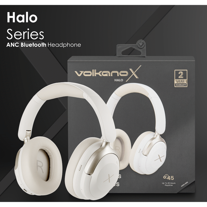 VolkanoX Halo ANC Bluetooth Headphone - Nude - Image 4