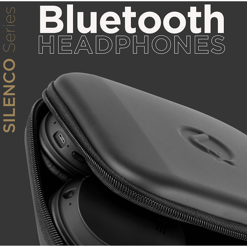 VolkanoX Silenco Series Active Noise-Cancelling Bluetooth Headphones - Black - Image 4