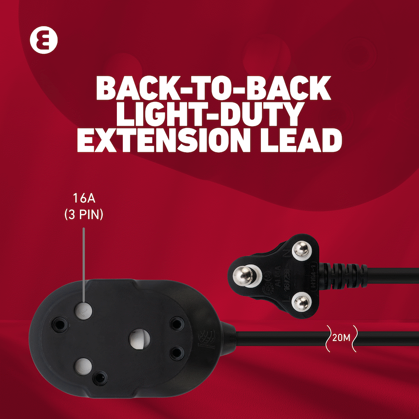 Ellies Back to Back Heavy Duty Extension Lead-10M - Image 4
