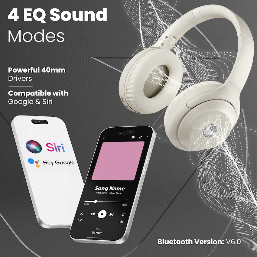 Volkano Cosmic 2 Series Bluetooth Headphone - Nude - Image 4