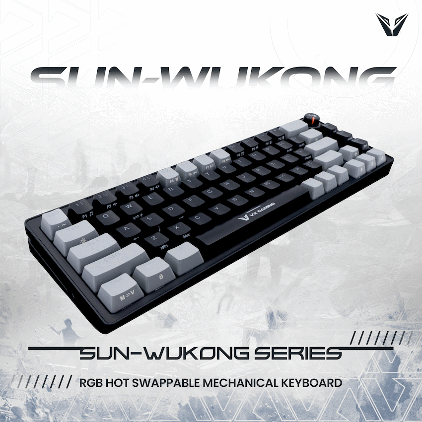 VX Gaming Sun-Wukong RGB Hot Swappable Mechanical Keyboard - Image 5