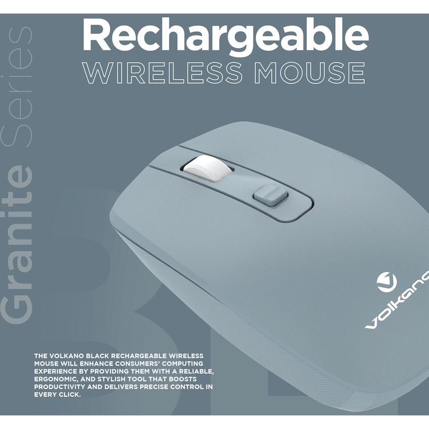 Volkano Granite Series Rechargeable Wireless Mouse - Blue - Image 5