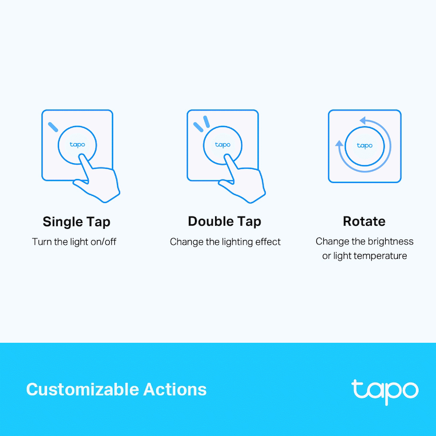 TP-Link Tapo S200D Smart 868mhz Remote Dimmer Switch with CR2032 Battery - Image 5