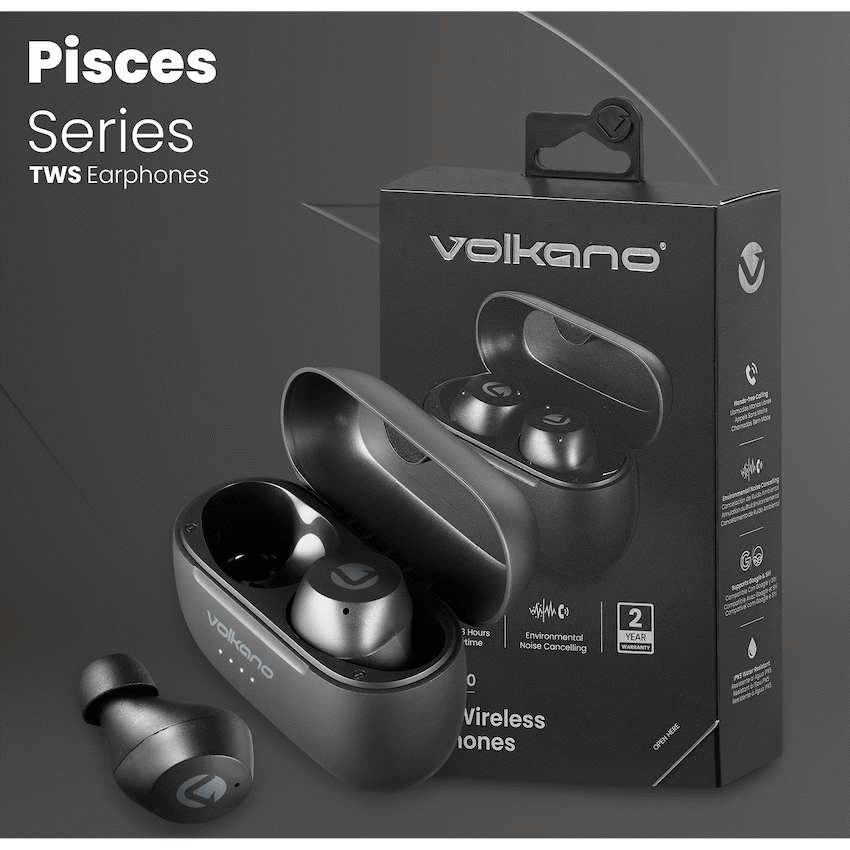 Volkano Pisces 2.0 Series TWS Earphones - Black - Image 5