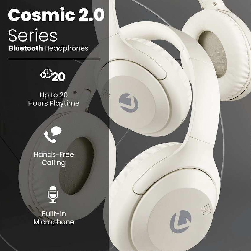Volkano Cosmic 2 Series Bluetooth Headphone - Nude - Image 5