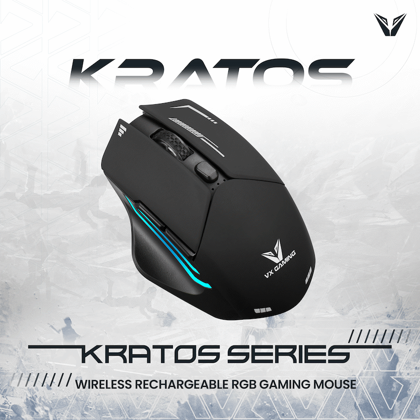 VX Gaming Kratos Series Wireless Rechargeable RGB Gaming Mouse - Image 6