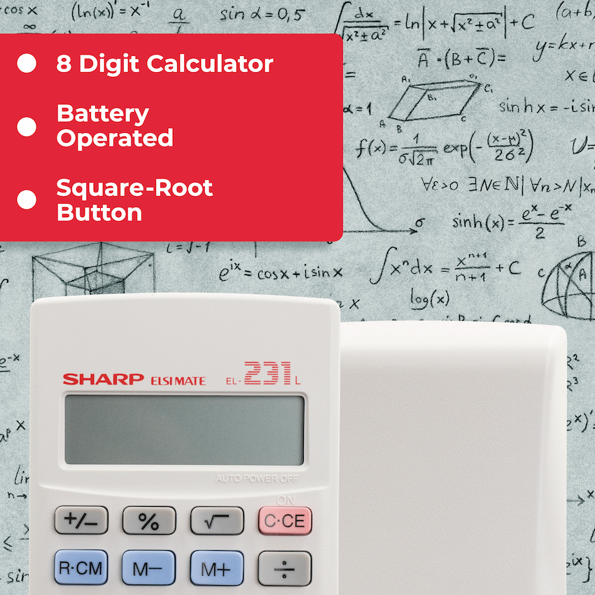 Sharp EL231 LB Pocket Calculator - Image 6
