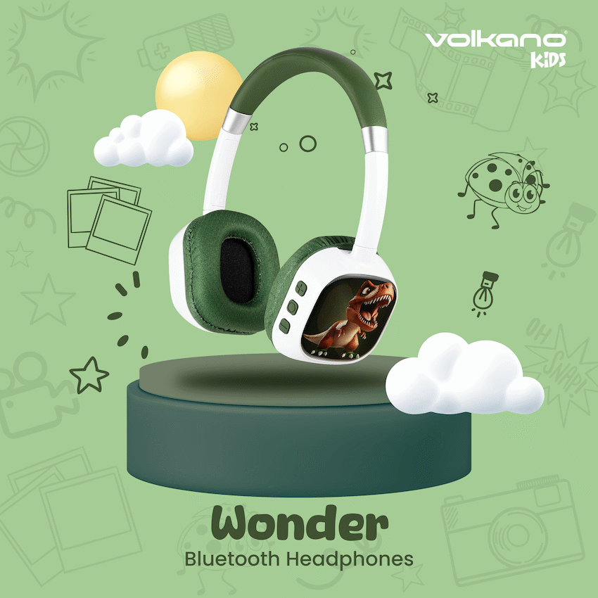 Volkano Wonder Bluetooth Wireless Headphones - Green - Image 6