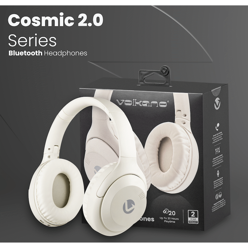 Volkano Cosmic 2 Series Bluetooth Headphone - Nude - Image 6