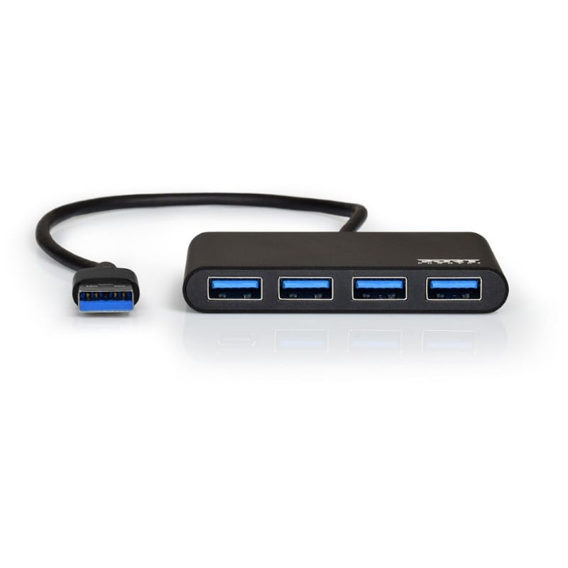 Port Designs USB3.0 to 4 x USB3.0 5Gbps 4 Port Hub - Black - Image 4