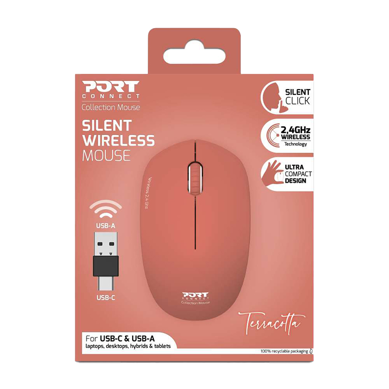 Port Designs Connect MOUSE COLLECTION II WIRELESS Terracota - Image 6