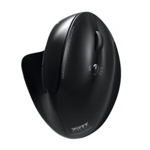 Port Designs Connect Wireless Rechargeable Ergonoc Mouse Bluetooth - Black
