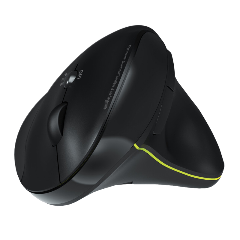 Port Designs Connect Wireless Rechargeable Ergonoc Mouse Bluetooth - Black - Image 2