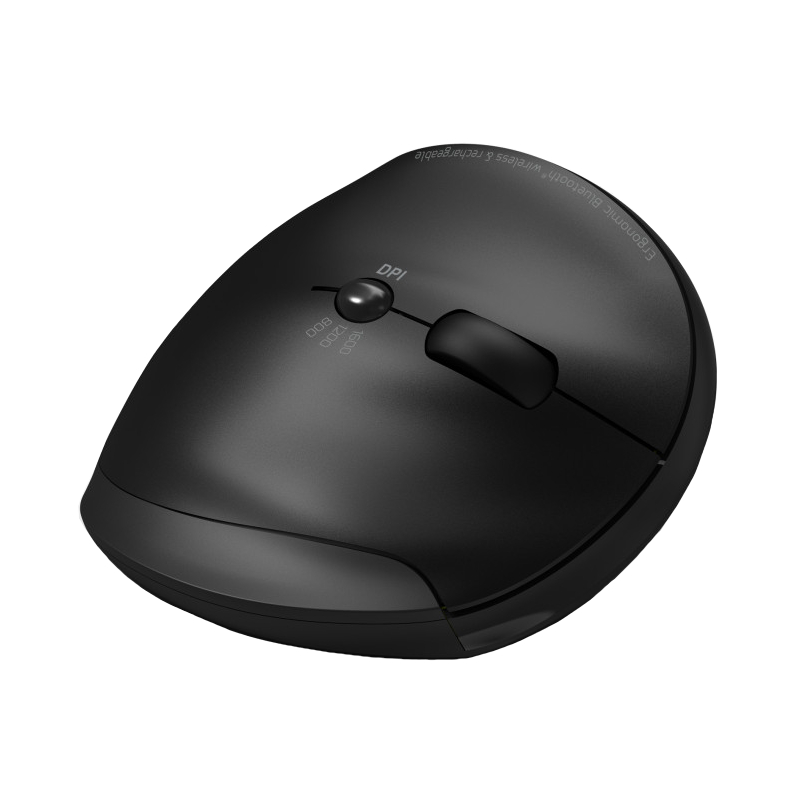 Port Designs Connect Wireless Rechargeable Ergonoc Mouse Bluetooth - Black - Image 3
