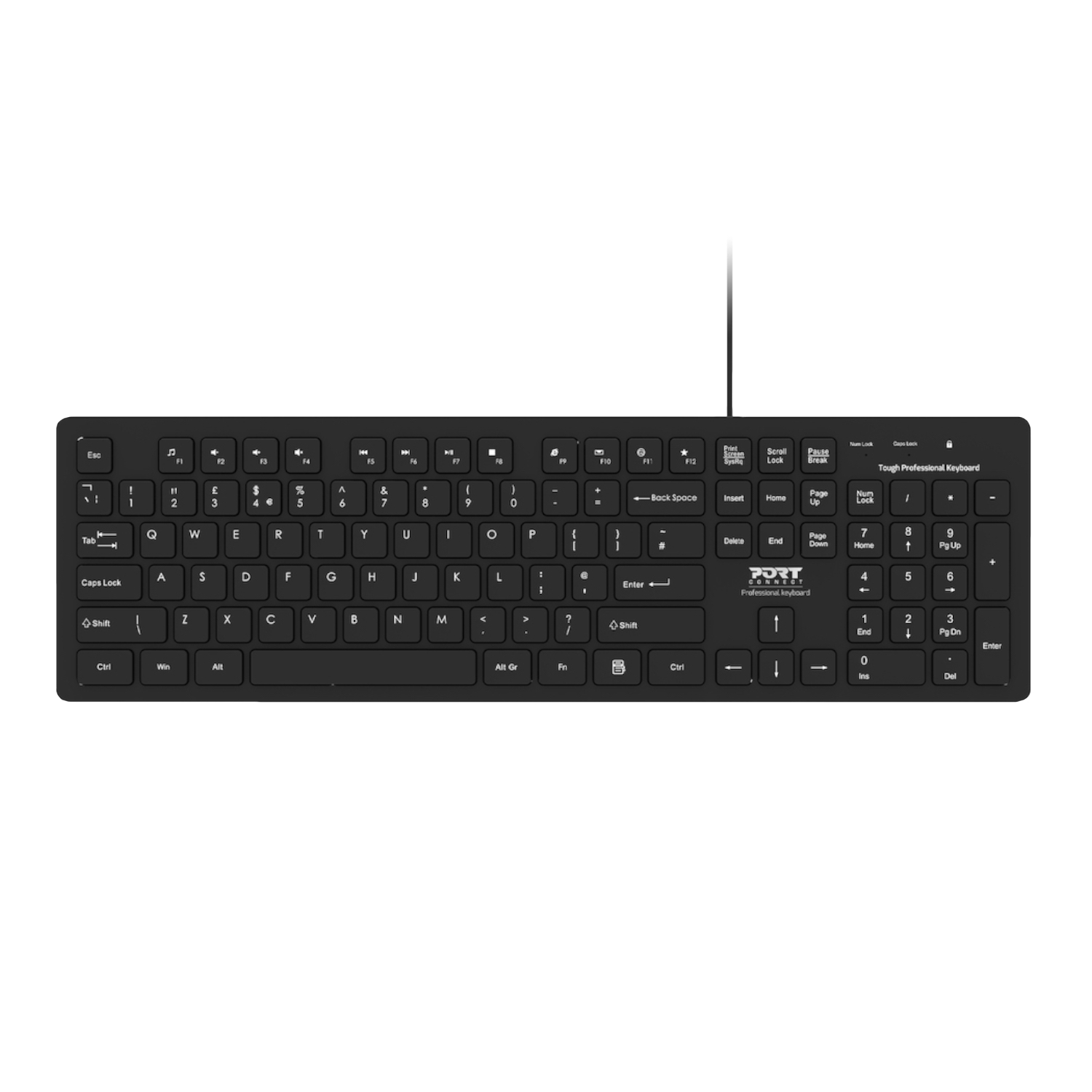 Port Designs Connect Tough Office USB Keyboard - Black