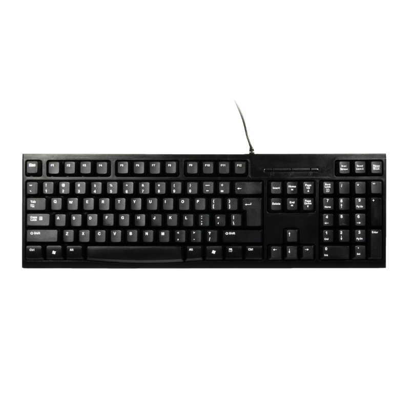 Port Designs Connect Office Budget Wired Keyboard-Black