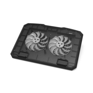 Port Designs Ergonomic Notebook Cooler Pro, with Dual Fans and USB Ports