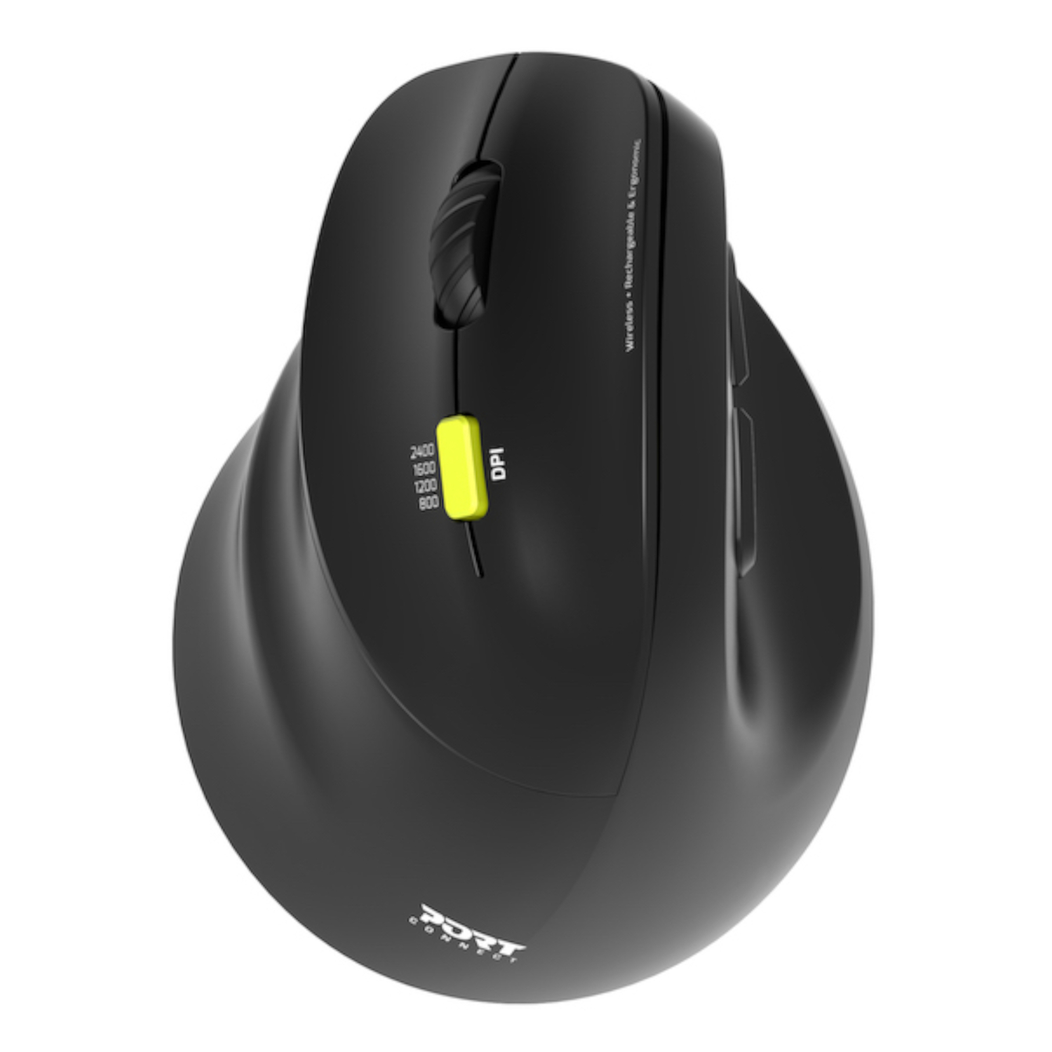 Port Designs Connect Ergo Shape Rechargeable Wireless Mouse