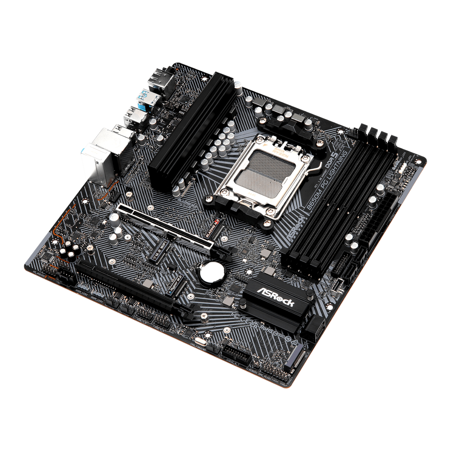 ASRock B650M PG Lightning AMD AM5 Micro ATX Motherboard - Image 4