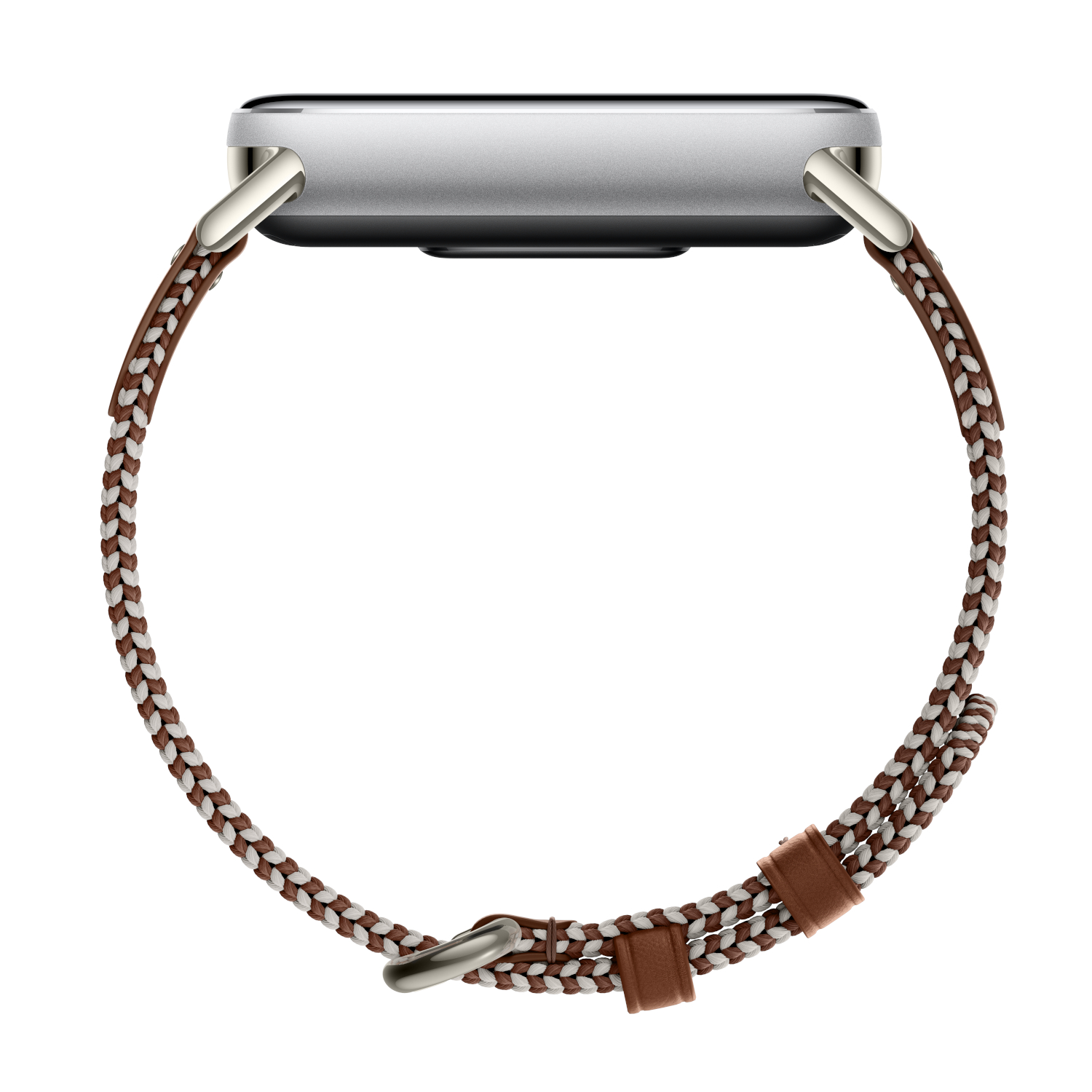 Xiaomi Smart Band 10 Knitted Silk Strap - Feather Brown - Image 4