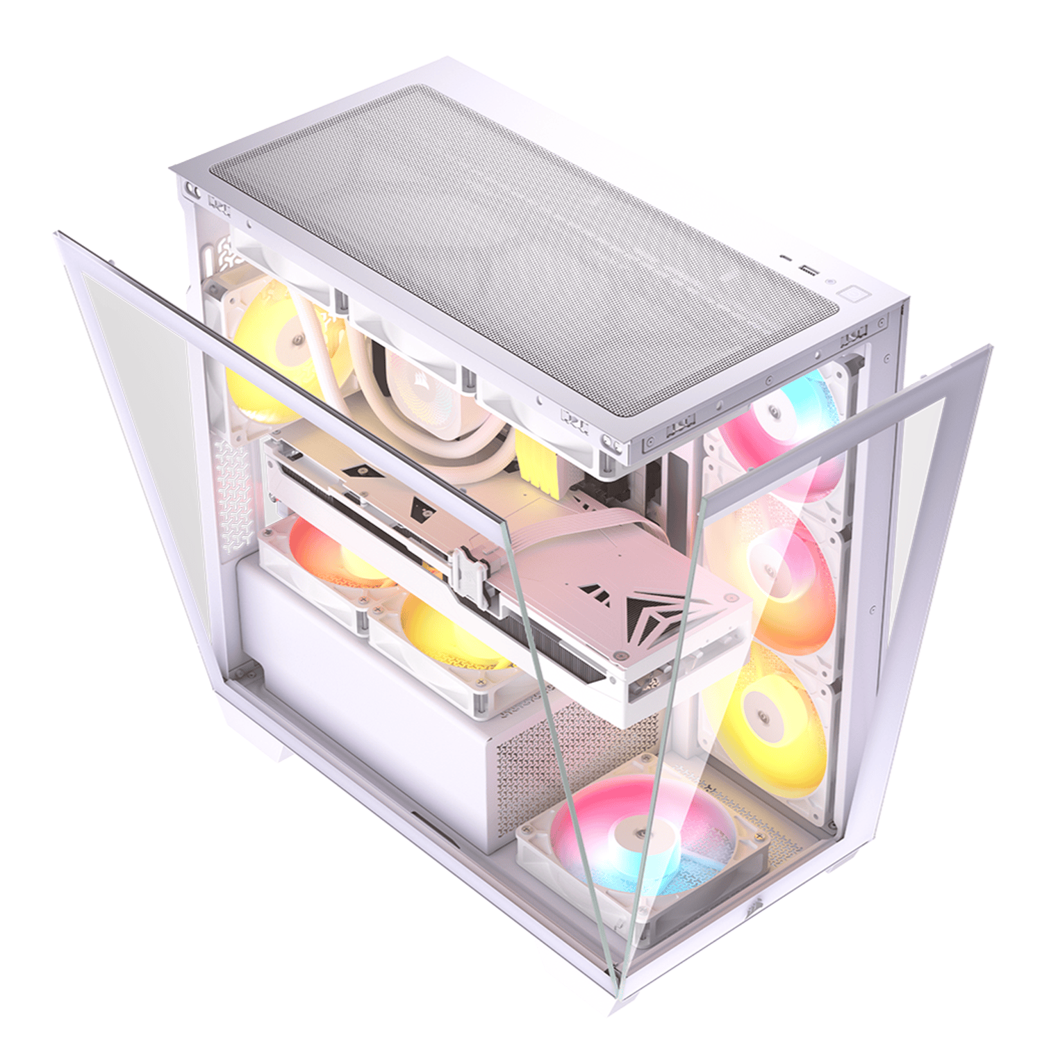 Corsair 2800X RS-R ARGB Micro-ATX PC Case – White - Image 4