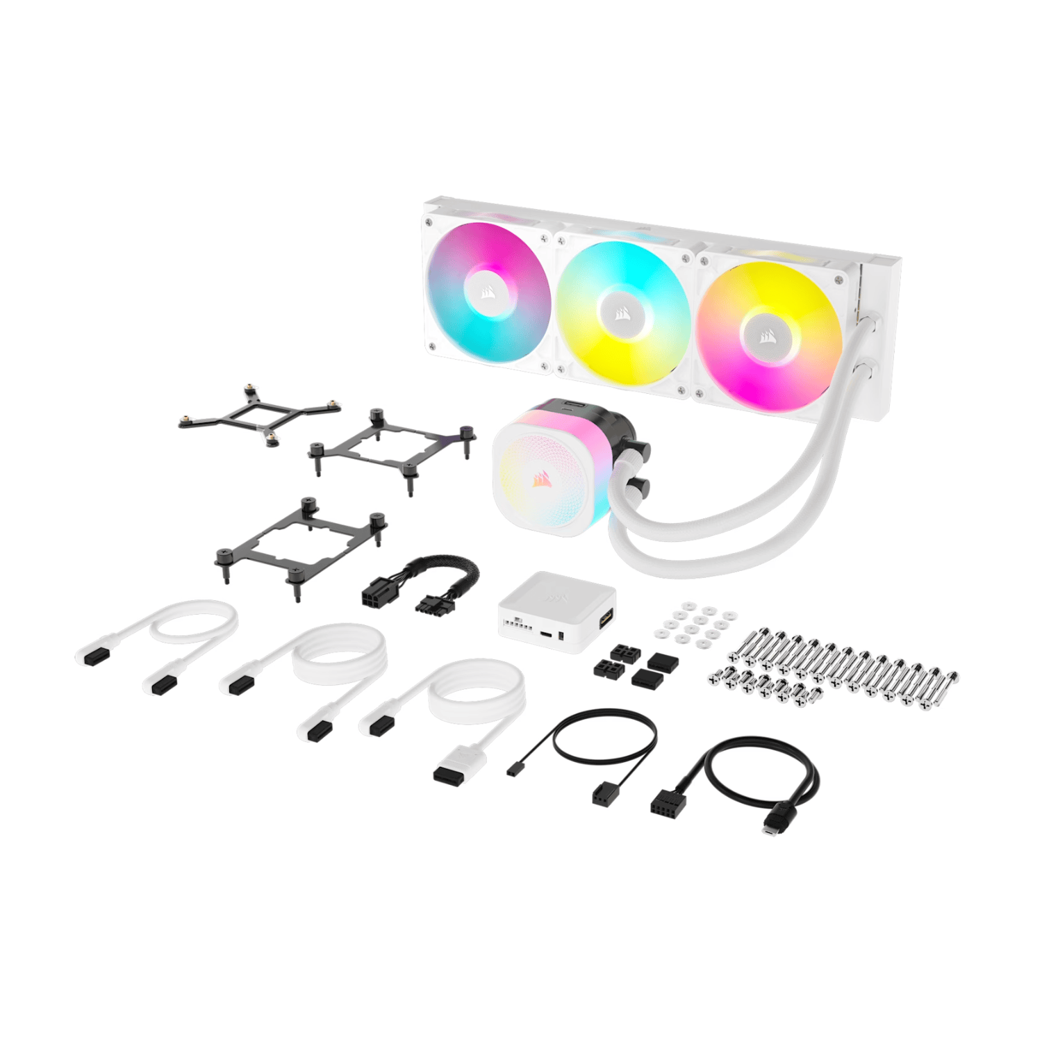 Corsair iCUE LINK TITAN 360 RX RGB AIO Liquid CPU Cooler - White - Image 4