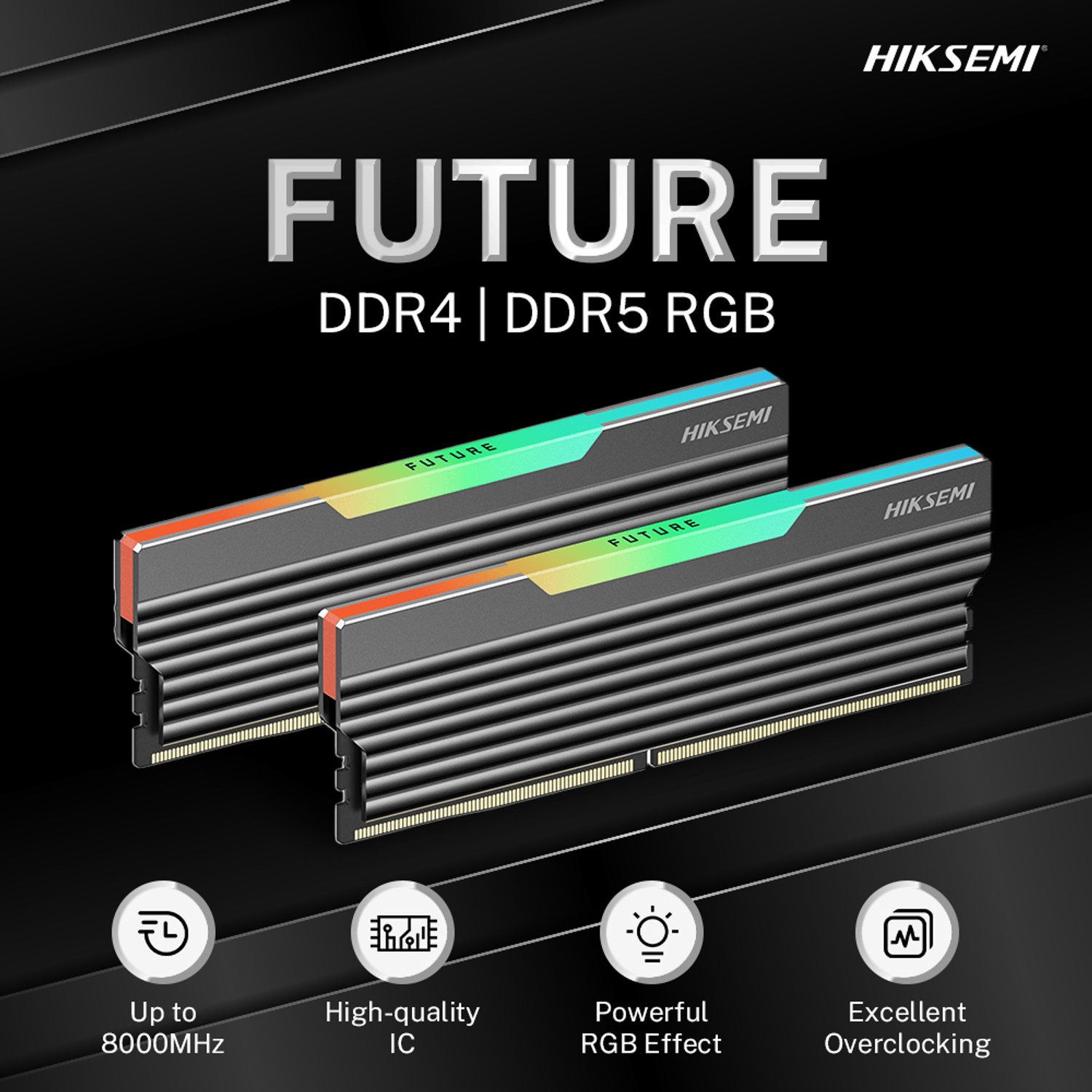 Hiksemi Future RGB 16GBKIT (2x8GB) 3600MHz DDR4 Desktop Gaming Memory Black - Image 5