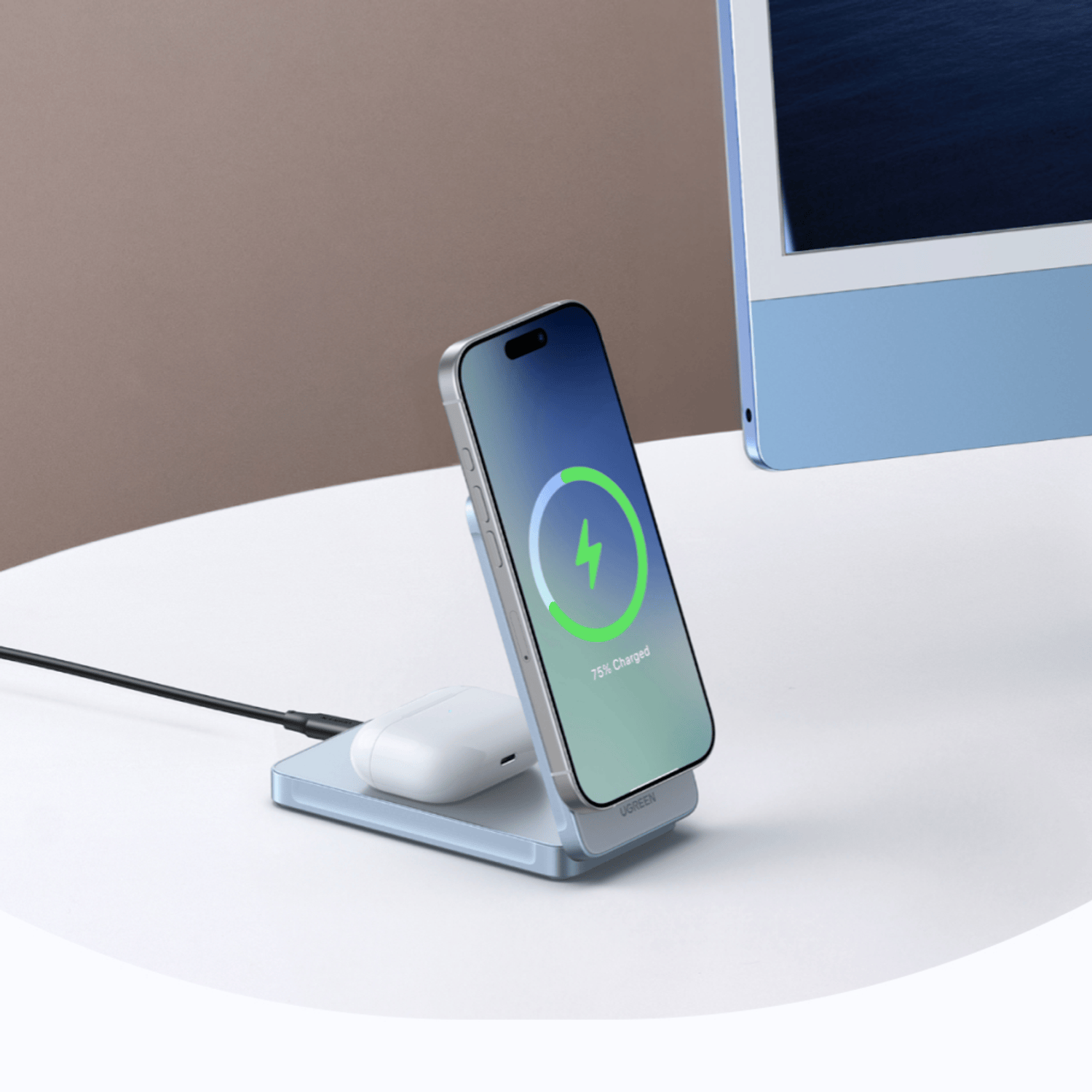 UGreen 25W 2-in-1 Magnetic Wireless Charger - Image 5